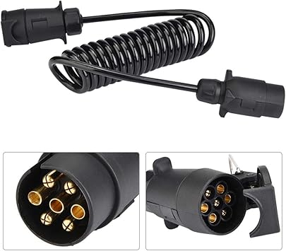 Aramox Trailer Plug Connector 7 Pin Trailer Plug 7 Pin Trailer Plug Wiring Spring Cable Connector Adapter For Trailer Caravan Trailer Accessories Amazon Canada