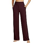 Willit Women's Wide Leg Yoga Pants with Pockets Stretch Loose High Waist Comfy Soft Casual Lounge Sweatpants 28"/30"