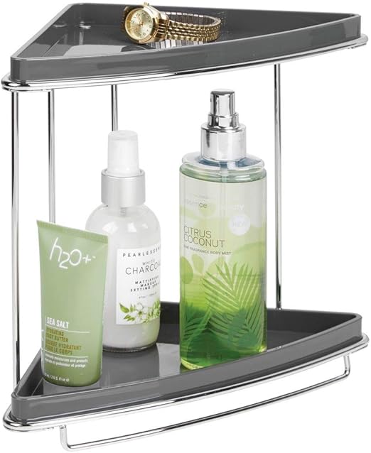 Amazon Com Mdesign Metal 2 Tier Corner Storage Organizing Caddy