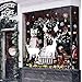 Amaonm Huge White Tree and Snowflakes, Elk Christmas Festival Wall Stickers Decorations Removable art Decor DIY Christmas Tree Wall Decal for Christmas Wall Living room Bedroom Shop Window Office