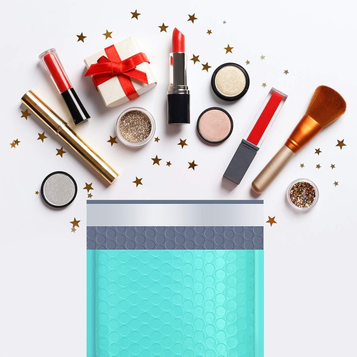 UCGOU 6x10 Inch Teal Poly Bubble Mailers Padded Envelopes Self Seal Envelopes Bags Pack of 25 (Inside Size: 6x9") : Office Products