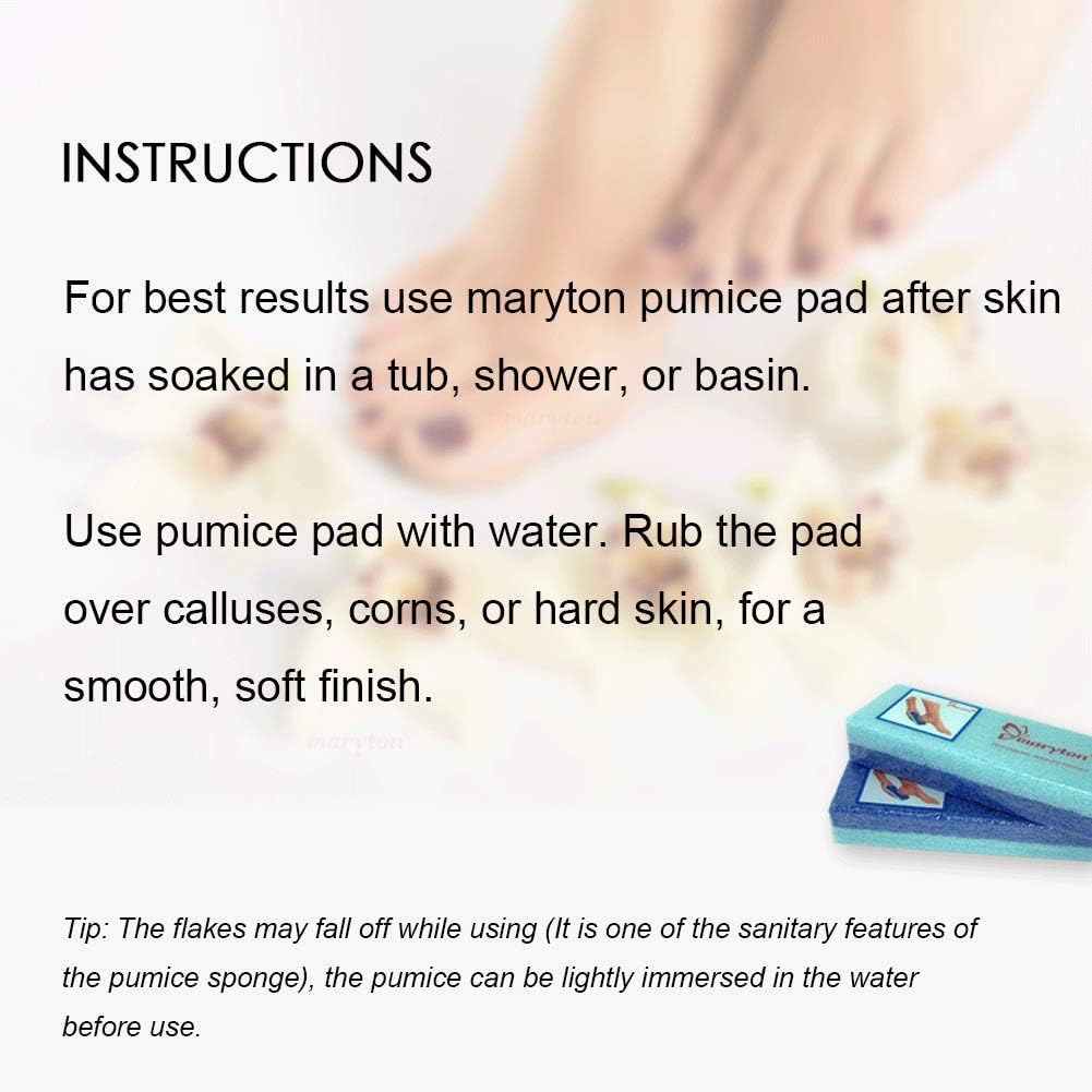 Maryton Foot Exfoliator File Scrubber Sponge Pedicure Tool Callus Remover 2pcs: Health & Personal Care