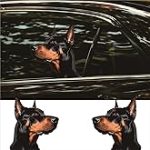 WANDUZHU 3D Cute Dog Stickers for Car Window Decals Waterproof Funny Animal Decal Sticker Car Truck SUV (Doberman, Left Side)
