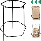 ZPMOCKAQ Garden Trash Bag Holder Stand, Metal Leaf Bag Holder, Frame Holds 30-55 Gallon Multi Use Bags, Outdoor Trash Bag Holder for Yard and Lawn Cleanup, Gardening, Camping, Parties