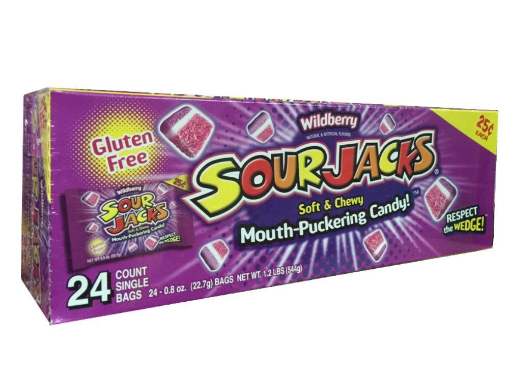 SOUR JACKS Sour Candies Original, 24 count, 2 Ounce each