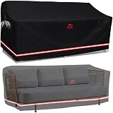 Turtle Life Garden Sofa Cover Black 236x102x89 cm UV & Water Resistant
