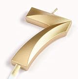 Polly Online 3D Gold Birthday Number Candles Set 0-9 for Cakes view 3
