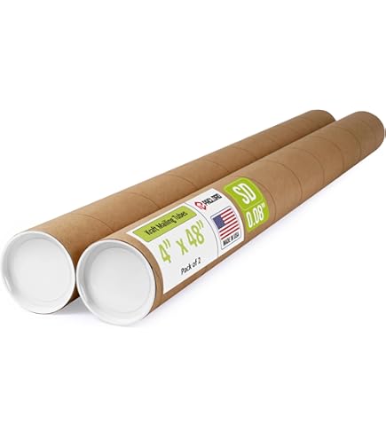 Poster Shipping Tube Poster Tubes Aviditi Kraft S With Caps, 1 1/2 X 26, Pack Of 50, For Shipping, Storing, Mailing, And Protecting Documents, Blueprints And Posters Mailing Tube