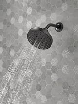 Delta Faucet 52668-BL H2Okinetic 5-Setting Raincan Shower Head Matte Black view 2