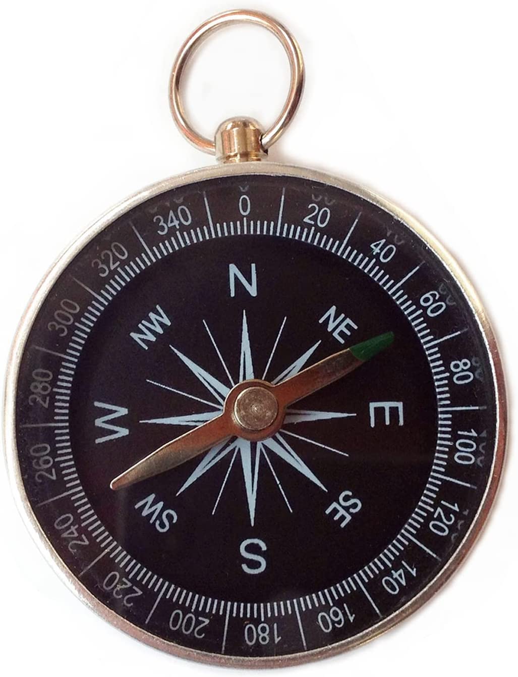 SEMINISMAR Aluminium Metal Compass, Waterproof Pocket Compass, High Precision, Key Ring, Camping, Hiking, Outdoor Navigation Tool