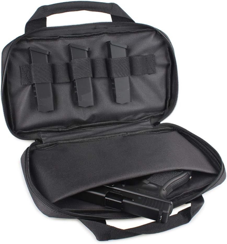 LIVANS Tactical Pistol Gun Case, Padded Handgun Case