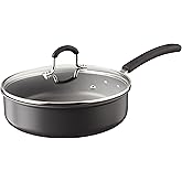 Cook N Home 2635 3 Quart/24cm Anodized Nonstick Saute Pan, 3 Quarts, Black