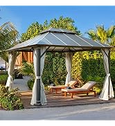 EROMMY 12x16Ft Double Roof Hardtop 
