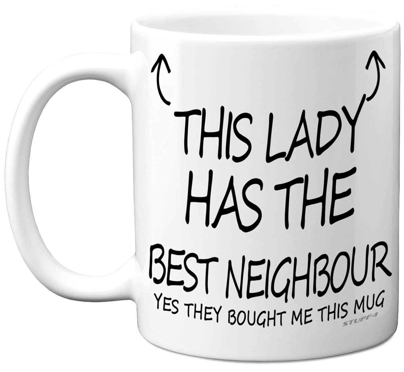 Stuff4 Best Neighbour Mug or Neighbour Gifts, 11oz Ceramic Dishwasher Safe Premium Mugs Housewarming Gift, House Warming Gifts, New House Ideas, Moving