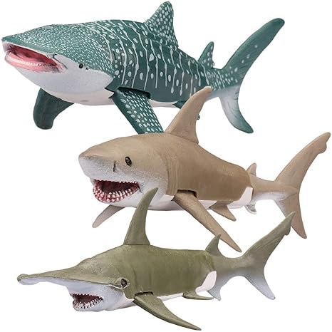 Shark Figures Ocean Animal Toy Playset 