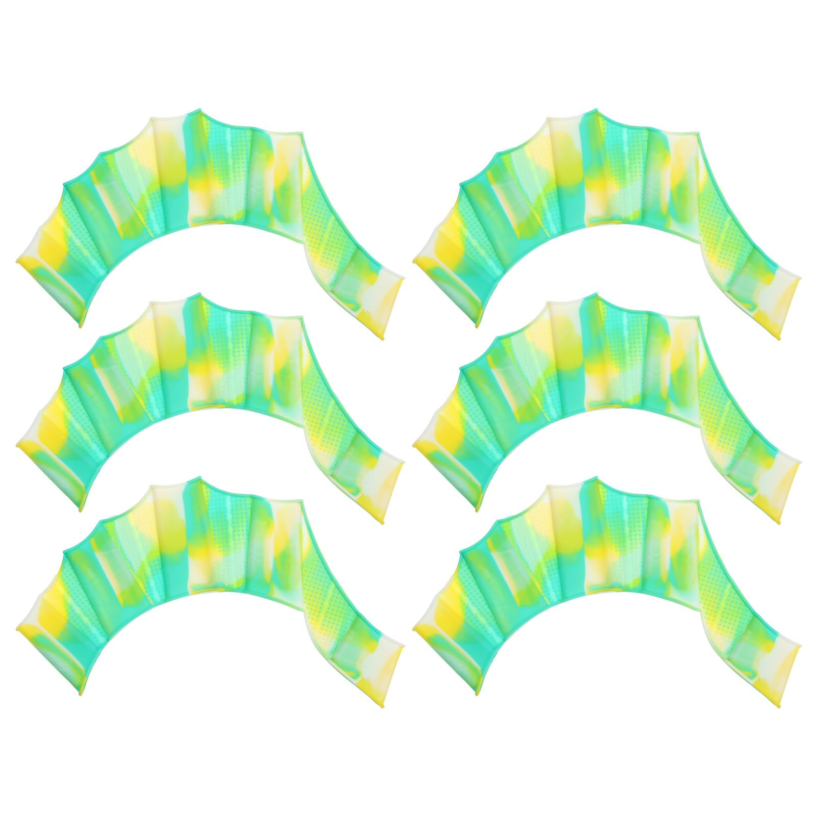 PATIKIL Silicone Swimming Gloves, 3 Pair Webbed Swim Gloves Finger Frog Type Water Resistance Gear Paddle Fins for Aquatic Training, Blue Tone, M