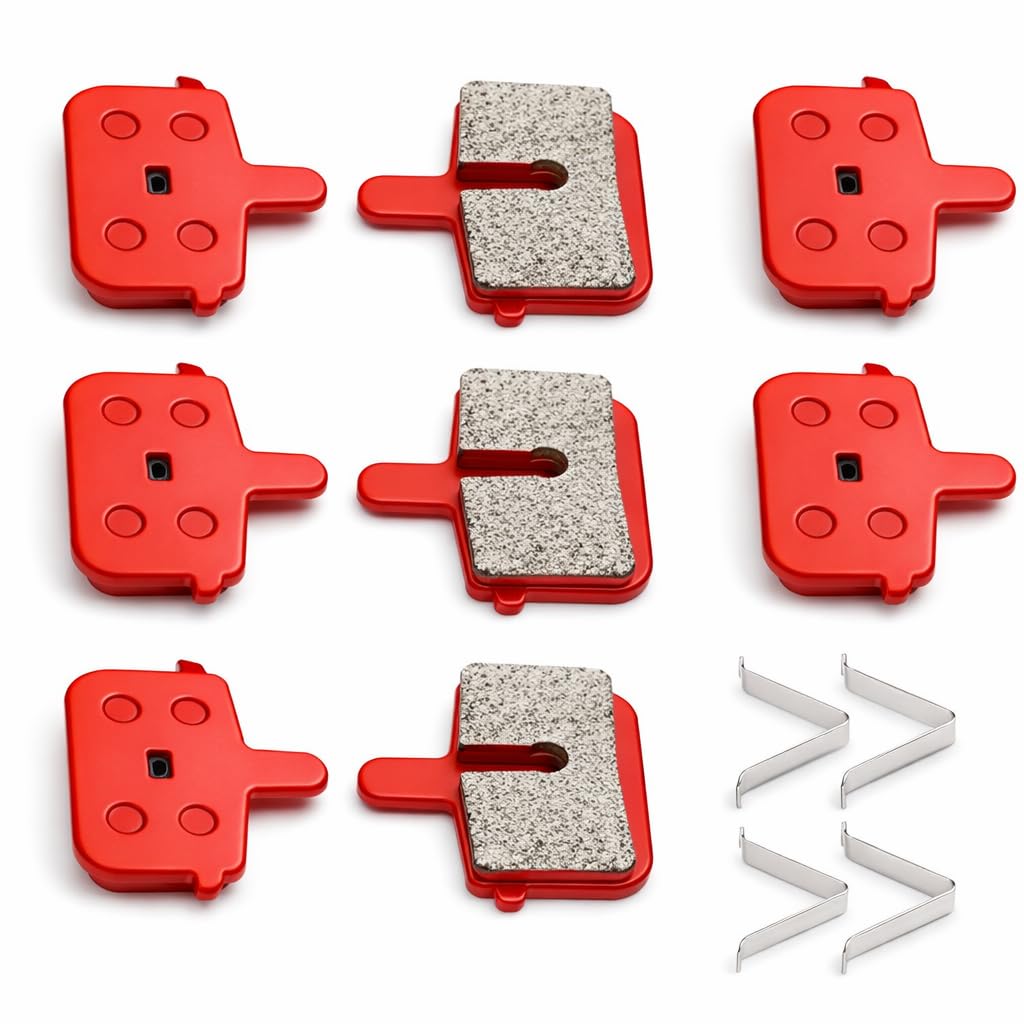 8pcs Bike Disc Brake Pads Durable Resin Semi‑Metal Mountain Bike Brake Pads Replacement 29.5 x 30mm