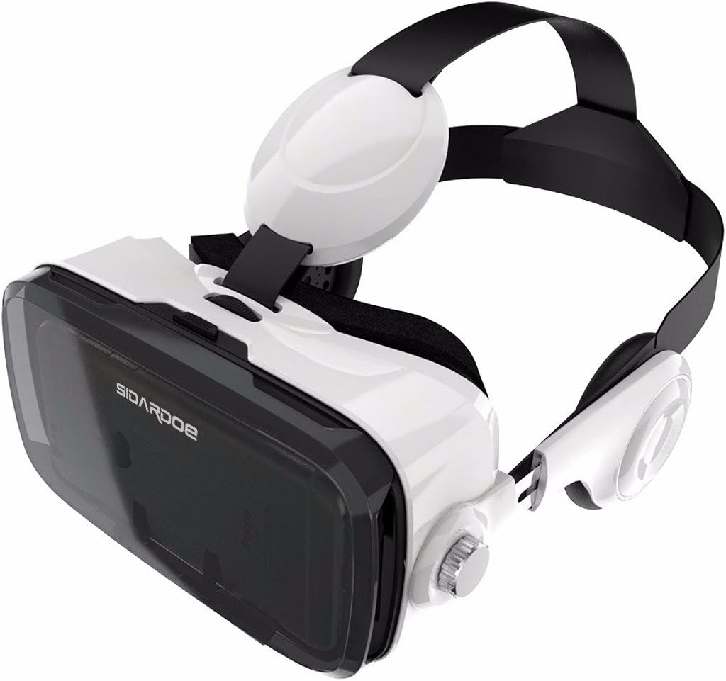 SIDARDOE 3D VR Headset, Virtual Reality Headset, 3D Virtual Reality Glasses with a Flexible High-Fidelity Sound Quality HIFI Headphones for iPhone 5 6 Plus, Samsung and Google Smartphones, Etc.