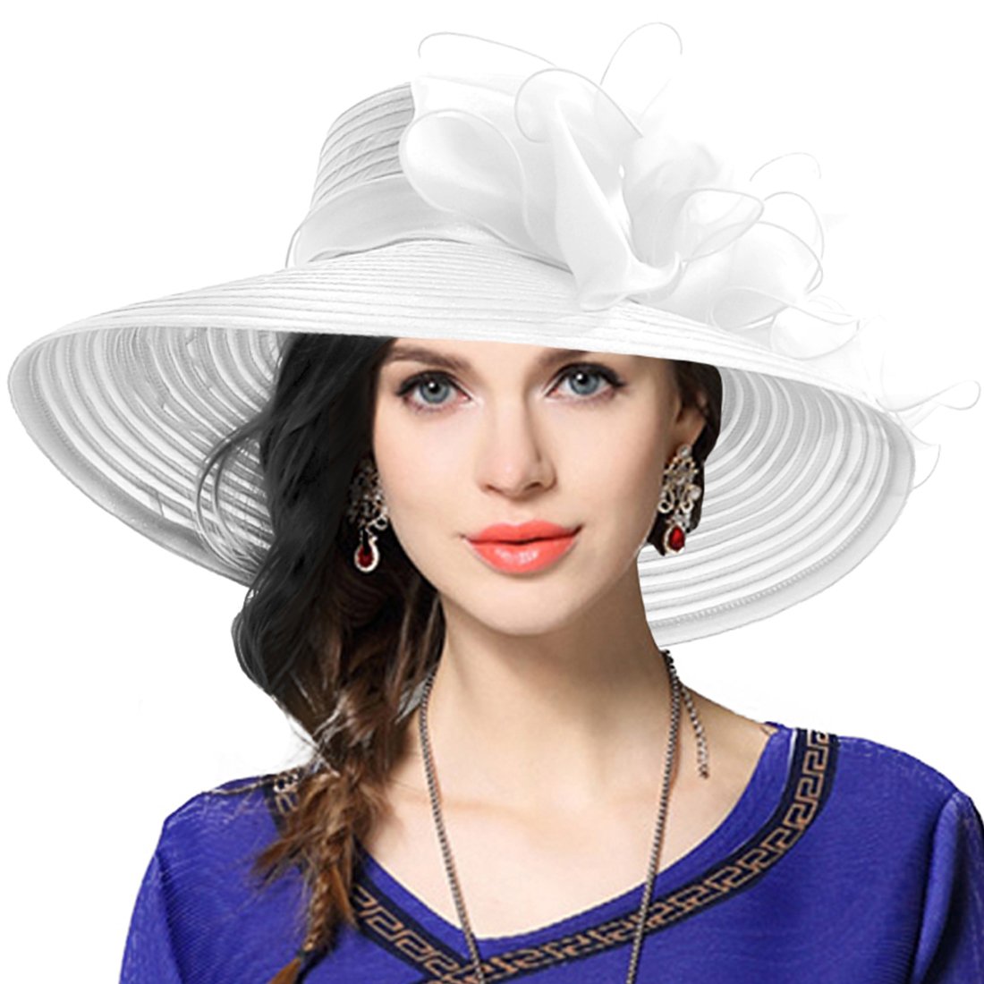 white cloche hat ladies