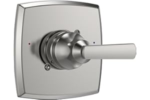 KANDENT Replacement for D Faucet 14 Series Single-Function Shower Valve Trim Kit, Spot Resist Brushed Nickel Shower Trim Kit Shower Handle T14064-SRBN(Without Cartridge))