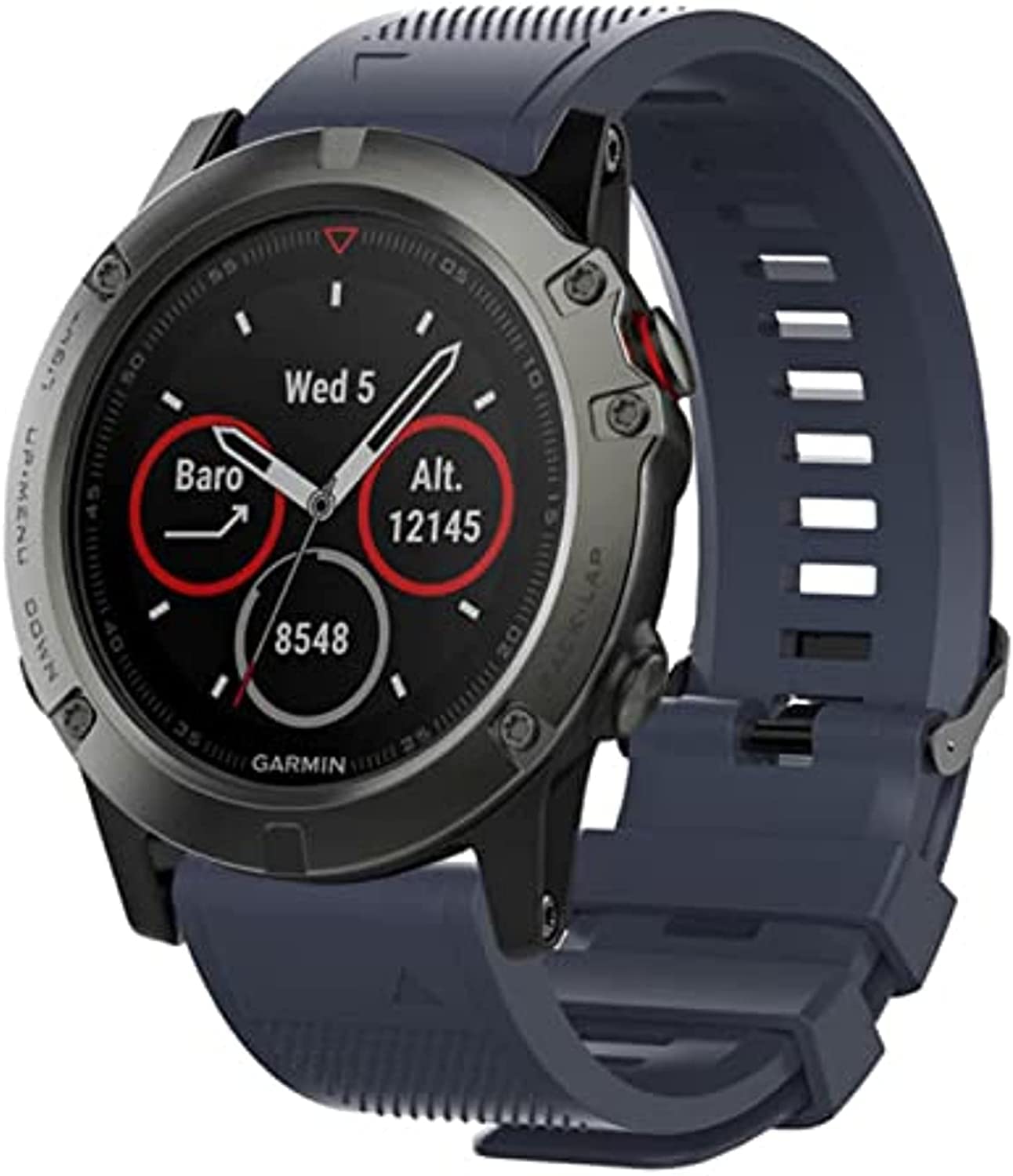 22mm Band Bracelet Strap Compatible for Garmin Fenix 7,Fenix 6,Fenix 6 Pro,Fenix 5,Fenix 5 Plus,Approach S60 S62,Forerunner 935 945,Quick Release Strap Wristband (Dark blue)