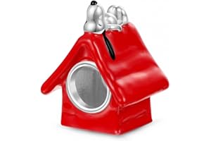 GNOCE Peanuts Snoopy Pendant Dangle Charm for Women, S925 Sterling Silver Dangle Charms for Women Wife, Valentine‘s Day, Mother’s Day Jewelry (Snoopy Dog House)