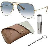 Ray-Ban RB3025 AVIATOR GRADIENT Pilot Shaped Sunglasses for Men & Women with Official RAYBAN Eyewear Kit