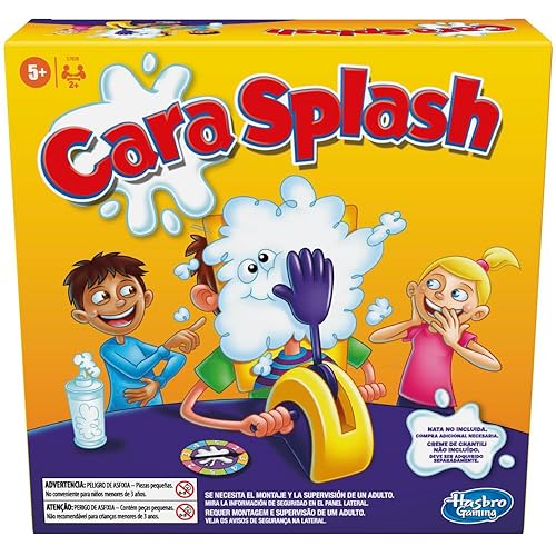 Hasbro Gaming Pie Face Game | Whipped Cream Family Board Game for Kids | Ages 5 and Up | for 2 or More Players | Funny Preschool Games | Kids Gifts