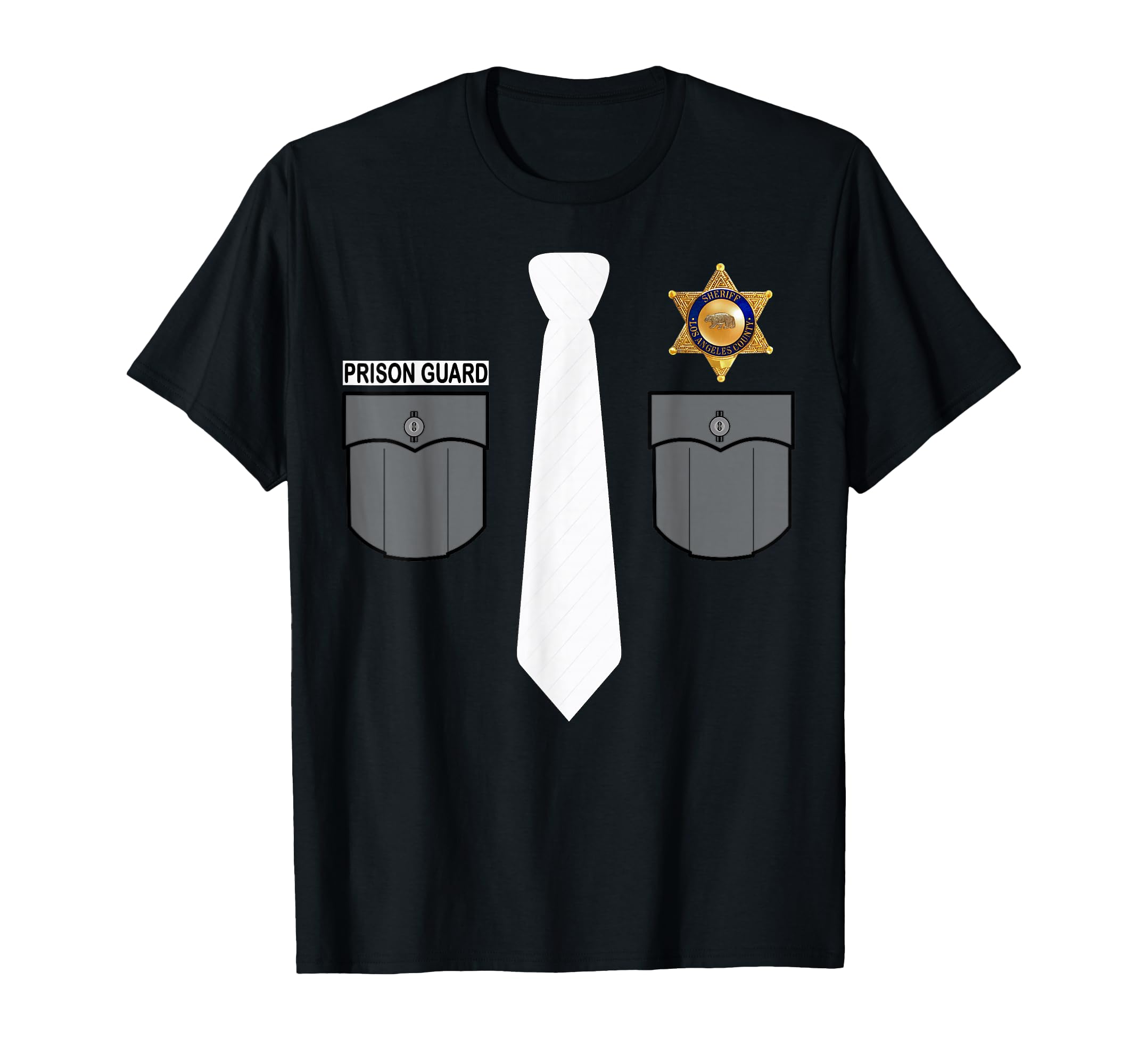 Photo 1 of 2 Prison Guard Police Officer Sheriff Funny Costume Gift T-Shirt 4XL
