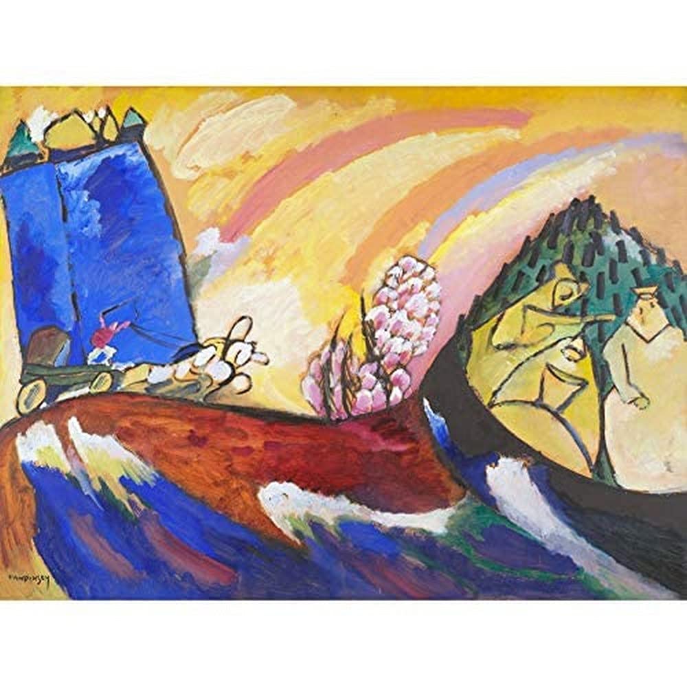 Kandinsky Troika Colourful Impressionist Landscape Painting Art Print Canvas Premium Wall Decor Poster Mural