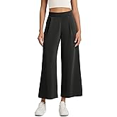 ODODOS Modal Soft Wide Leg Cropped Pants for Women High Waist Casual Relaxed Pants with Pockets-25 Inseam