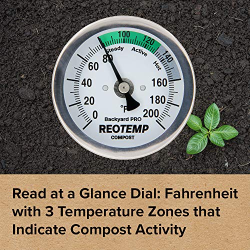 REOTEMP Backyard Pro Compost Thermometer, with PDF Composting Guide (0-200 Fahrenheit) (36 Inch Stem) - Thumbnail 2