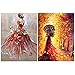 2 Packs 5D DIY Diamond Painting Set Full Drill Arts Crafts for Adults Relieve Stress for Living Room Decoration,Back Girl(12X16 inches/30X40cm)