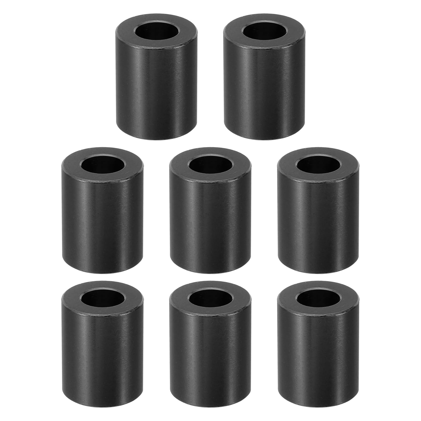 PATIKIL M8 Aluminum Spacer, 8 Pcs Metal Spacers Aluminum 8.2mm ID x 16mm OD x 20mm L Aluminum Spacer Screw Standoff Round for 1/3in or M8 Screw Bolts, Black