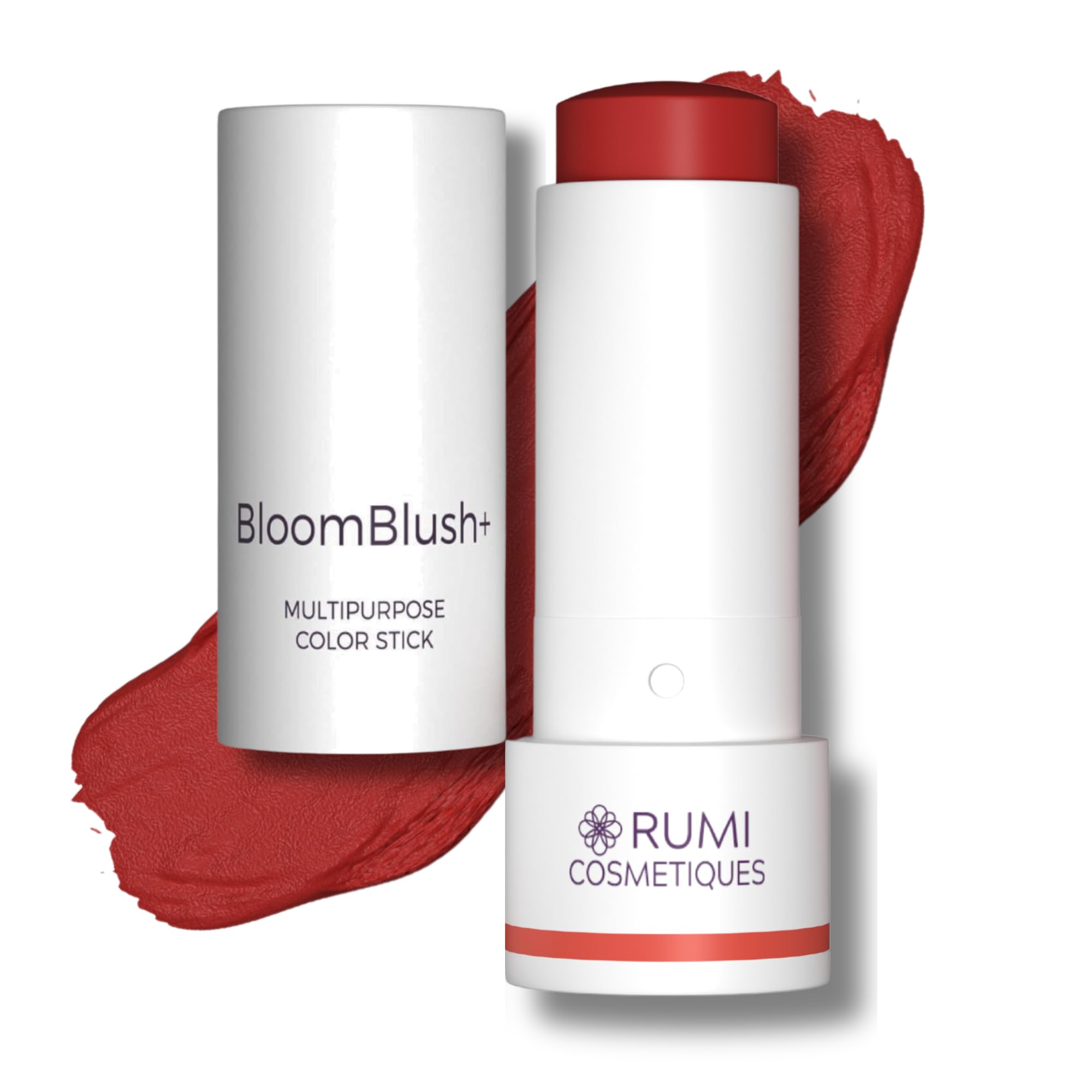 Rumi Cosmetiques BloomBlush+ Multipurpose Color Stick For Mature Women - Blush, Lipstick & Contour in 1- Radiant, Healthy Glow & Nourishing Formula - For Sensitive Skin (Dusty Rose, Regular)