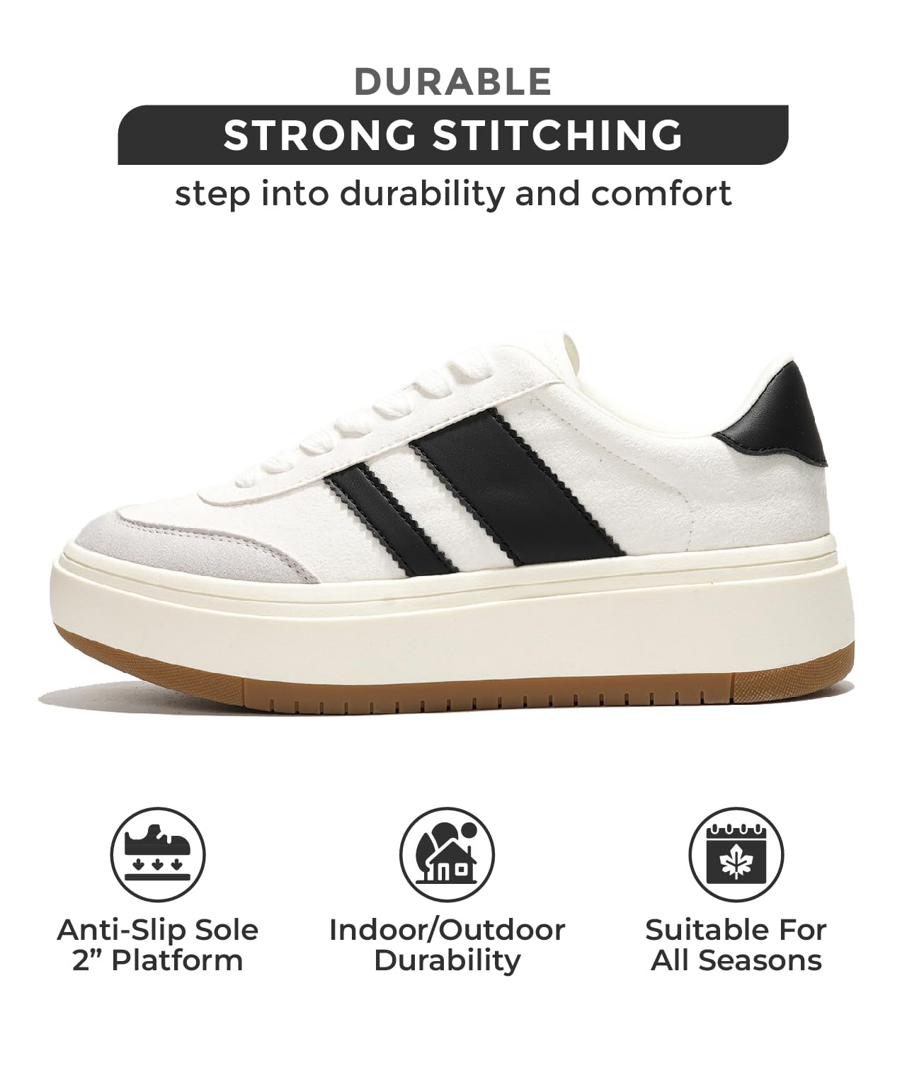 Project Cloud Platform Sneakers for Women - Lightweight Memory Foam Insole Womens Sneakers - Non-Slip Fashion Sneakers for Women Footwear - Women's Fashion Platform Shoes (Nita)