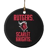 GRAPHICS & MORE Rutgers University Scarlet Knights Porcelain Holiday Christmas Tree Ornament - 2.8" (7.1 cm)