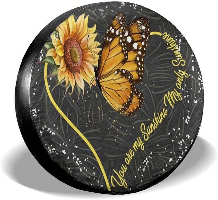 CHILL·TEK Spare Tire Cover Butterfly On Flower Wheel Tire