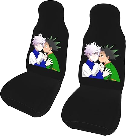 Amazon ハンター ハンター 1 ファッション 四季通用 カーシートカバー ２枚セットカーシートカバ 耐摩耗性 座席保護 通気性 無臭 滑りにくい 取り付け簡単 前席 サイズ 138 52cm シートカバー 車 バイク