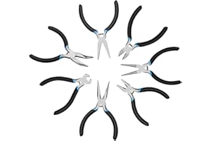 Jewelry Pliers Set,NOEAIKE 7-Pack Jewelry Supplies Making Tools Pliers Wire Cutters,Needle Nose,Bent Nose,Long Nose,Round Nose,Diagonal,Linesman for Jewelry Making, Beading/Craft/Bracelet Making