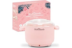 MAROMAMIX Silicone Wax Warmer for Hair Removal, Compact Portable Electric Wax Heater Machine for Soft and Hard Wax Beads Fast Heating, Home Gentle Waxing for Women for Body Eyebrow Brazilian Bikini Face