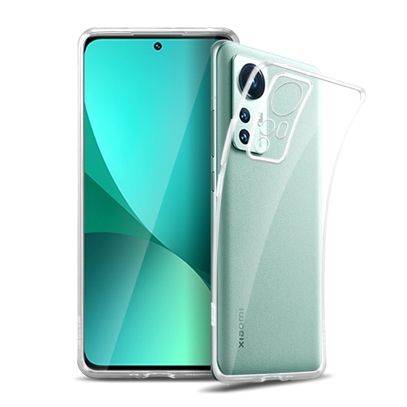 ROVLAK Case compatible with Xiaomi 12Pro Clear Ultra Slim Case Anti Yellowing Soft TPU Silicone Anti-Fingerprint Cover+Shockproof Case Full Body Protection Smartphone