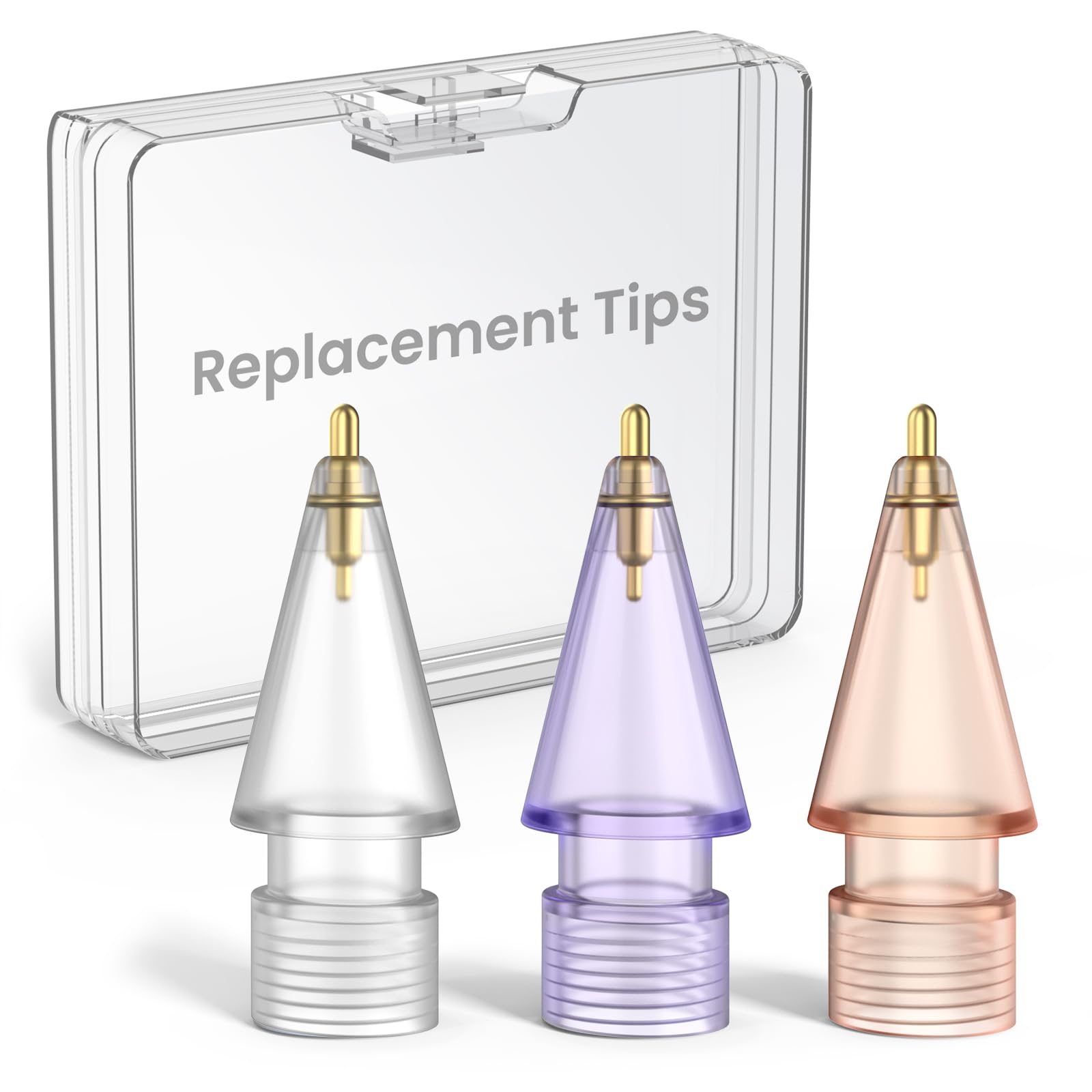 Photo 1 of Delidigi 3 Pack Replacement Tips Compatible with Apple Pencil Pro/2nd Generation/1st Gen/USB C, Wear-Resistant iPencil Nibs Accessories Fine Point Precise Control Pen Like Tips