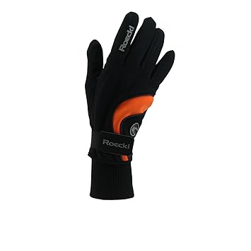 Roeckl Langlaufhandschuhe Windstopper Schwarz-Orange 1174