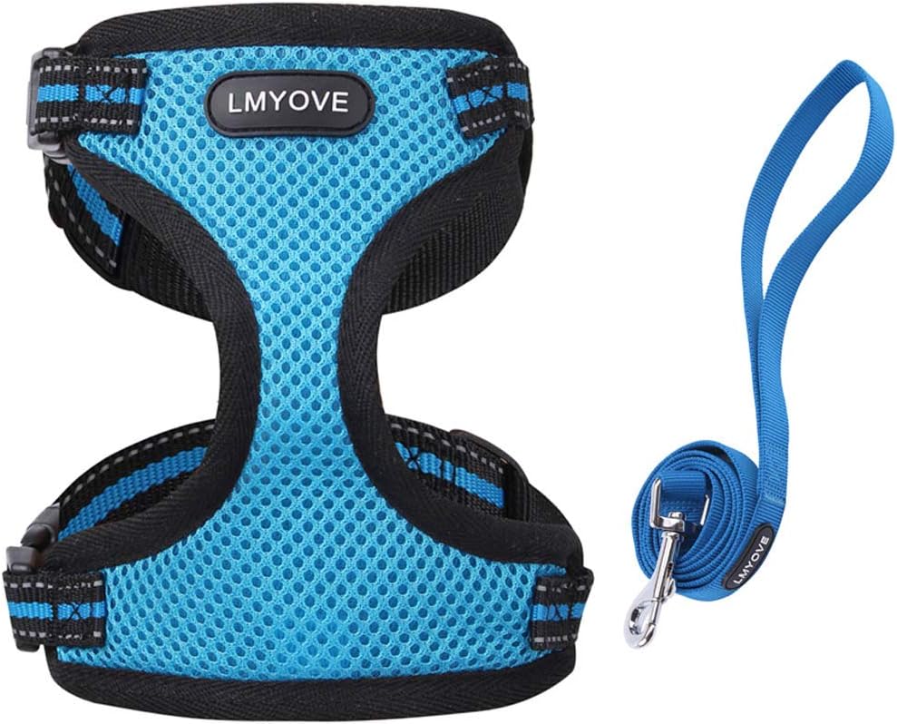 Meeyou Adjustable Soft Mesh Cat Harness with Leash