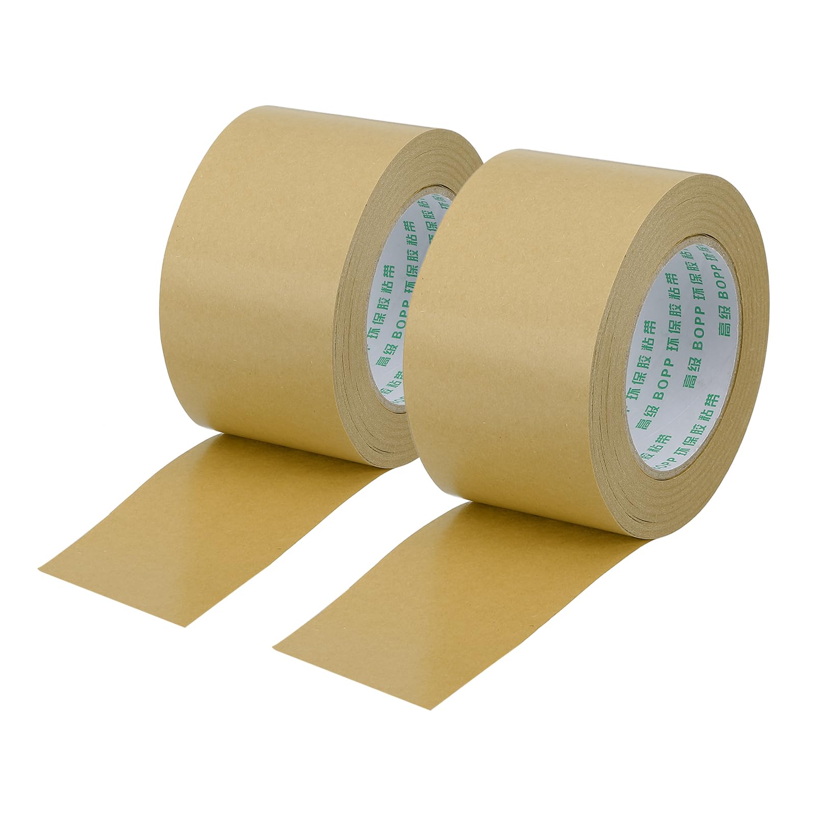 PATIKIL 2.8" x 55 Yards Brown Packing Tape, 2 Roll Heavy Duty Kraft Tape Paper Gummed Tape for Sealing Cardboard Carton Boxes, Shipping, Moving, Masking