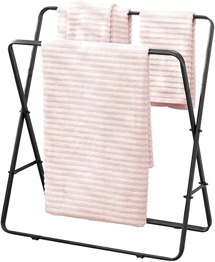 mDesign Soporte para Toallas – Toallero de pie con Dos Barras ...