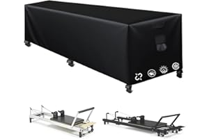 FEIJAZUM Reformer Protective Cover, 101" Wx31 Dx23 H, 600D Oxford Waterproof for Pilates Reformer, with 6 Straps and Storage 