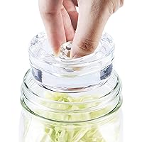 4-Pack of Fermentation Glass Weights with Easy Grip Handle for Wide Mouth Mason Jars