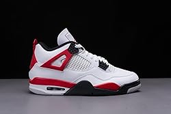 Nike Air Jordan 4 Retro Men White/Fire Red-Black